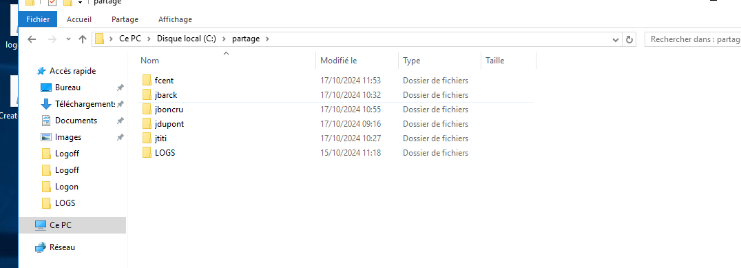 photo des fichier utilisateurs